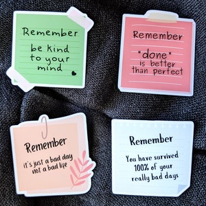 Mental health post its Reminder Set - psychology sticker | show your message | support people | Actionism | Empowerment image 4
