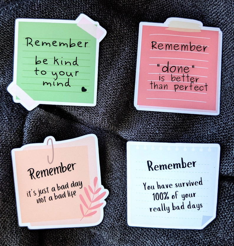 Mental health post its Reminder Set - psychology sticker | show your message | support people | Actionism | Empowerment image 4