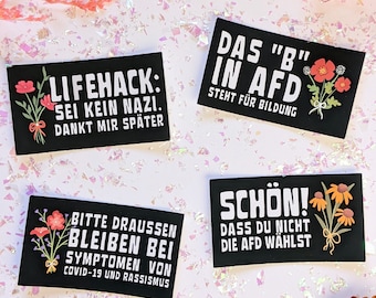 Anti AFD Set - left-wing alternative vinyl stickers