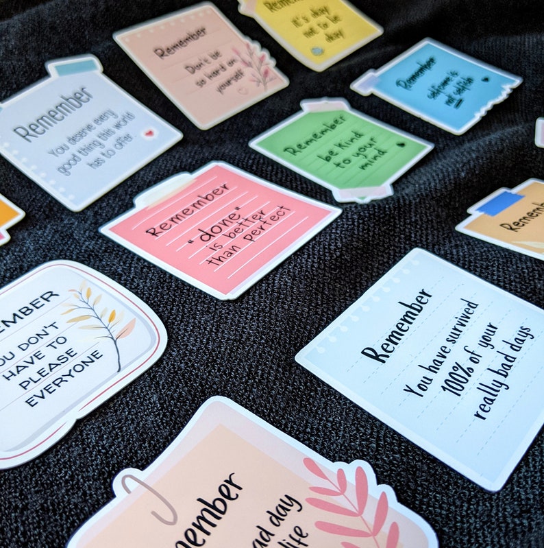 Mental health post its Reminder Set - psychology sticker | show your message | support people | Actionism | Empowerment image 2
