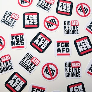 Anti-nazi-confettistickerset - linkse alternatieve stickers | toon uw bericht | Actionisme | Machtiging