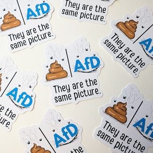 AFD Meme - linker alternatieve sticker | toon uw bericht | steun mensen | tegen het patriarchaat | Actionisme | Machtiging