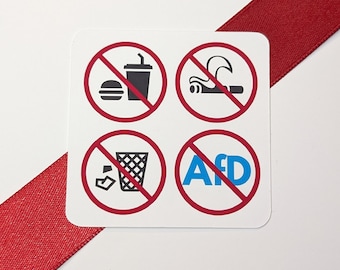 AFD ban - left-wing alternative vinyl stickers