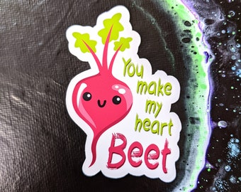 You make my heart beet - Go vegan Sticker | show your message | veganism | for the animals | Empowerment | activism