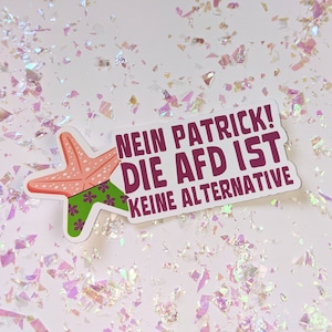 Nee Patrick! - linkse alternatieve stickers | toon uw bericht | mensen ondersteunen | tegen het patriarchaat | Actionisme | Machtiging