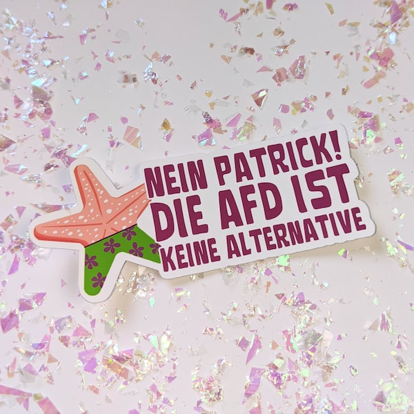 Nein Patrick! - linke alternative Sticker | zeig deine message | support people | gegen das Patriarchat | Aktionismus | Empowerment