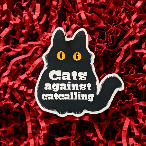 Katten tegen catcalling - Feministische Stickers | laat je bericht zien | mensen steunen | tegen het patriarchaat | Actionisme | machtiging