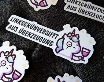 linksgrün Unicorn - left-wing alternative vinyl stickers
