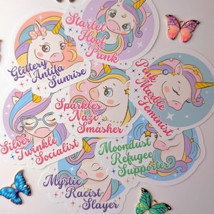Kies je Pony-stickerset - links alternatieve stickers | toon uw bericht | steun mensen | tegen nazi's | Actionisme | Machtiging