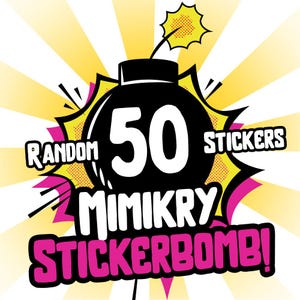 Stickerbom! 50 willekeurige stickers uit meer dan 600 ontwerpen. Feminisme, activisme, politiek, geestelijke gezondheid, dierenwelzijn, vriendschap.