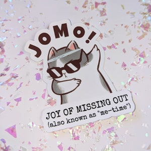 JOMO me-time stickers - Feministische stickers | geestelijke gezondheid | mensen ondersteunen | Machtiging