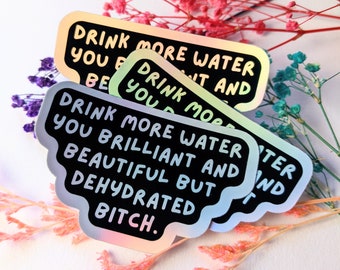 dehydrated B*tch - Holo-Stickers | show your message | support people | mental health | Actionism | Empowerment