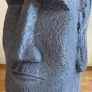Latex mould WITH FOAM SUPPORT for making this Large Easter Island planter