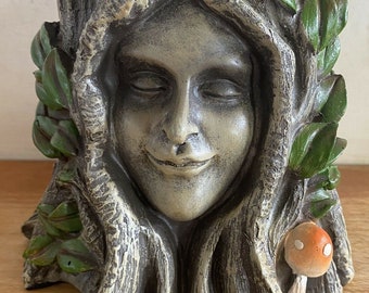 Latexmal voor het maken van deze mooie Lady Face-pot