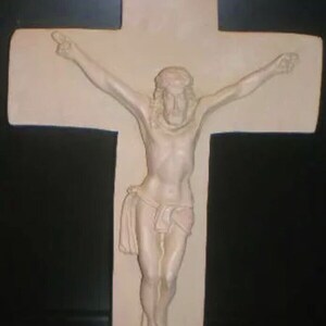 Latex mould for making this Jesus On Cross plaque