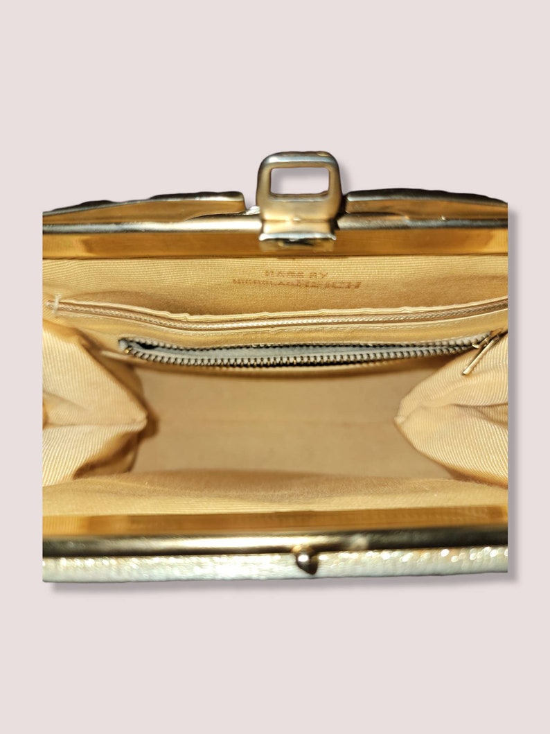 Vintage REICH Handbag, Gold Vintage Handbag, Vintage Evening Purse image 2