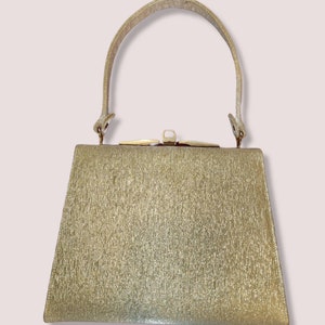 Vintage REICH Handbag, Gold Vintage Handbag, Vintage Evening Purse image 3