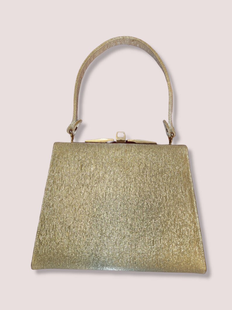 Vintage REICH Handbag, Gold Vintage Handbag, Vintage Evening Purse image 3