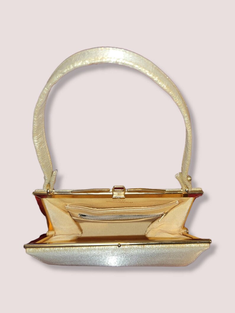 Vintage REICH Handbag, Gold Vintage Handbag, Vintage Evening Purse image 4