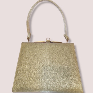 Vintage REICH Handbag, Gold Vintage Handbag, Vintage Evening Purse image 1