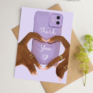 Thank you card for teachers A6 card small gift for her special gift for loved one card for sister gratitude card for mother to say thank you