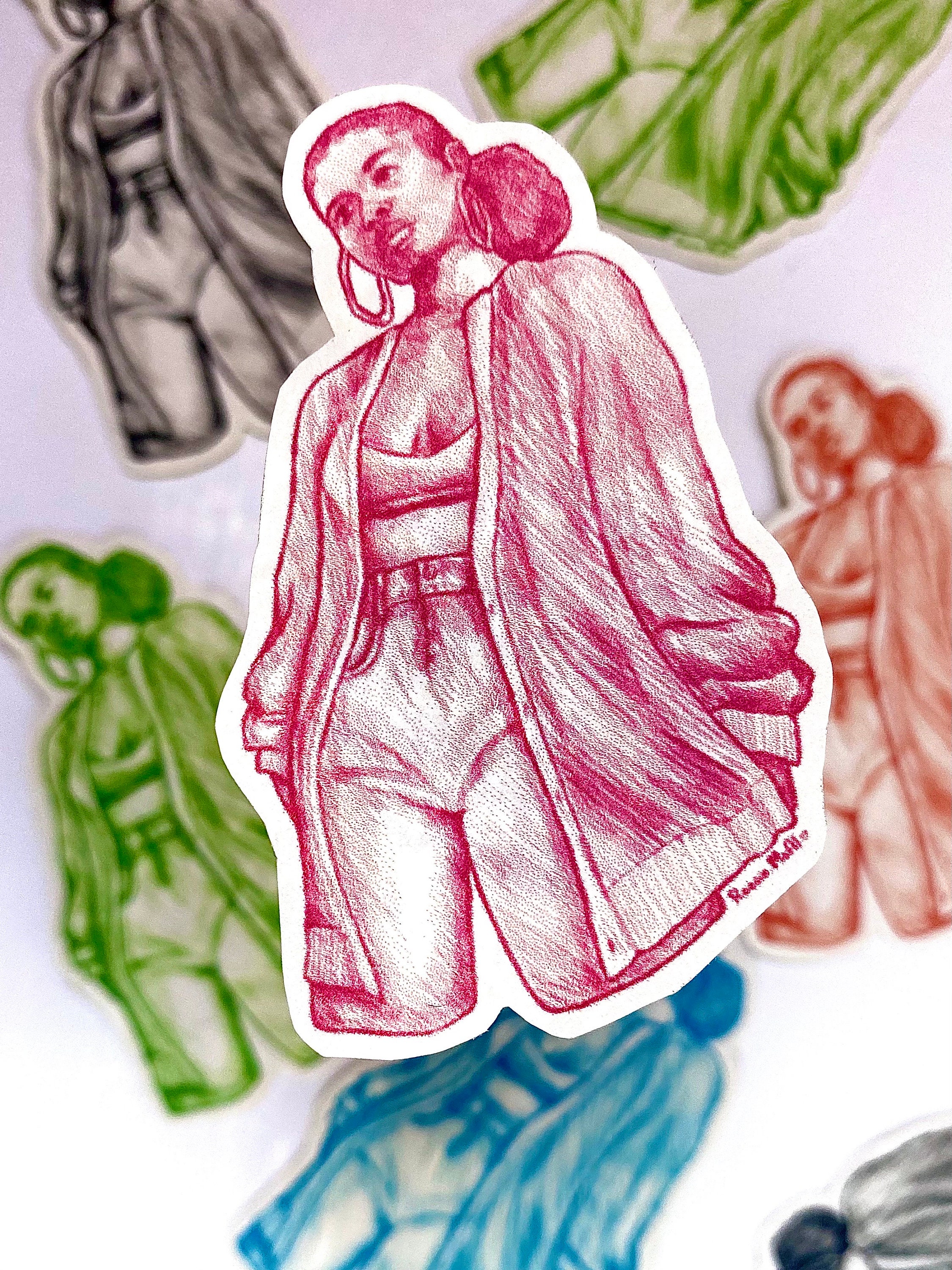 Minimalist Woman Sticker, Matte Black Line Art (6.5x4cm) - Etsy