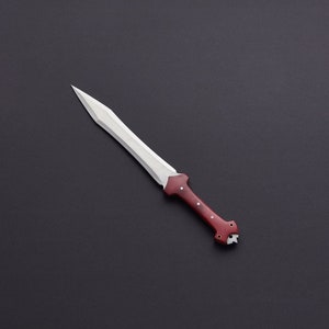 D2 steel Short Sword with Beautiful Micarta  handle included leather sheath