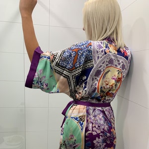 Emichō Seidengewand - Brautgeschenk - Kimono Seidengewand - Seide Lounge Wear - Dessous Geschenk für Sie - Seidenbrautgewand - Einheitsgröße