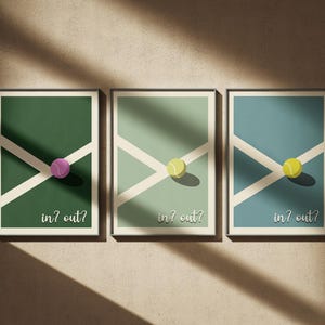 Tennis Court Wall Art, Sporty Aesthetic Print, Tennis Quote Print - Minimalistic Wall Art for Sport Enthusiasts, Wall Art for Sport Lovers