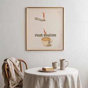 Bring Joy to Your Morning Routine with Coffee Bar Artwork - Modern Mid Century Printable