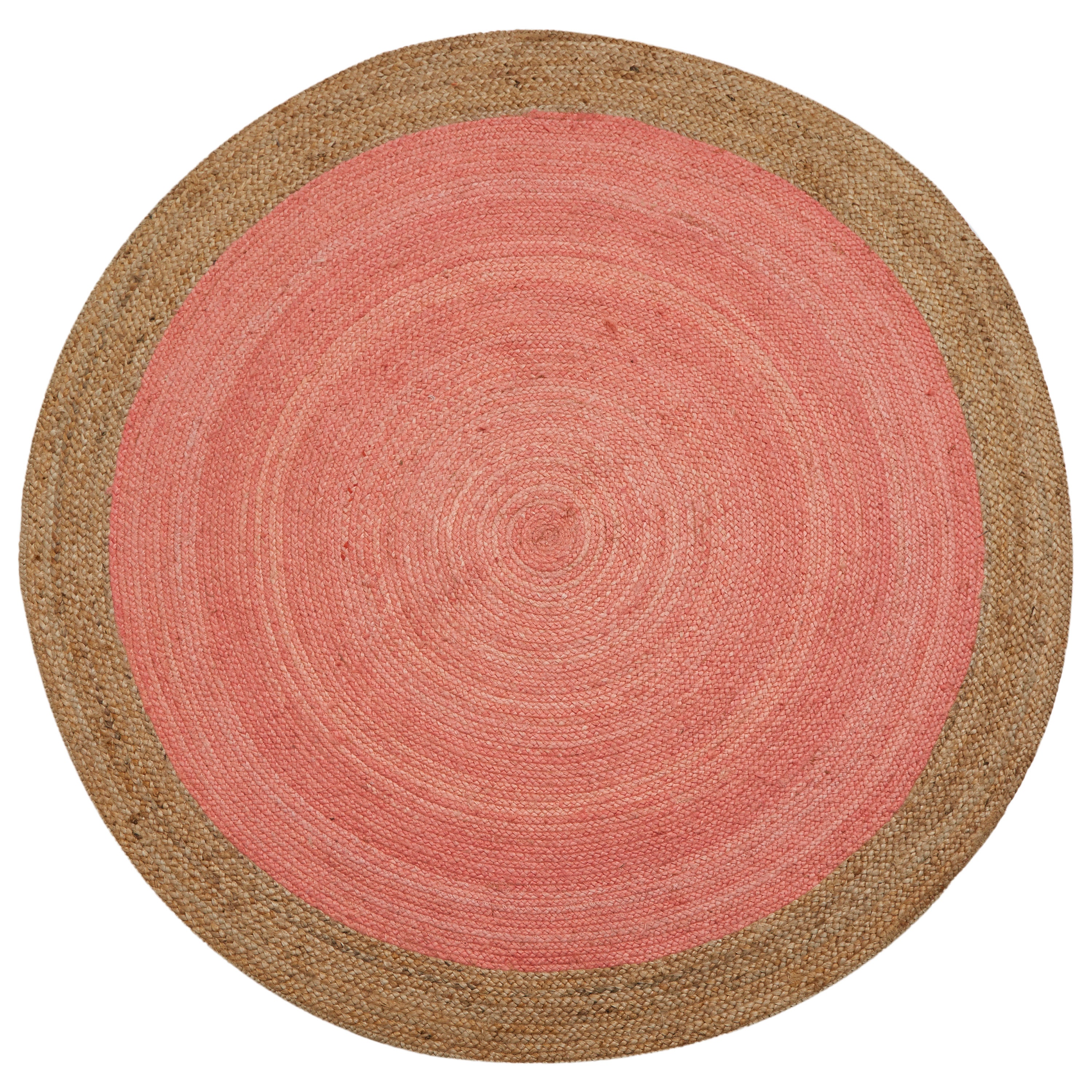 Pink Rug Jute Rug Pink Jute Rug Round Rug Pink Rug For Etsy