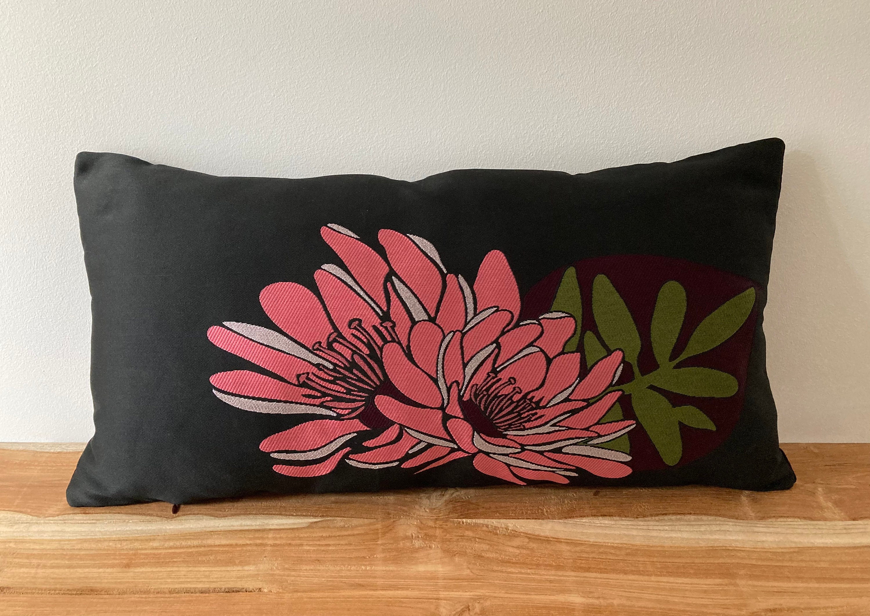 Kissenbezug 50x90 Cm – Baumwollsamt, Blumen-Schmetterling-Druck, Mit Reißverschluss, Für Sofa & Bett
