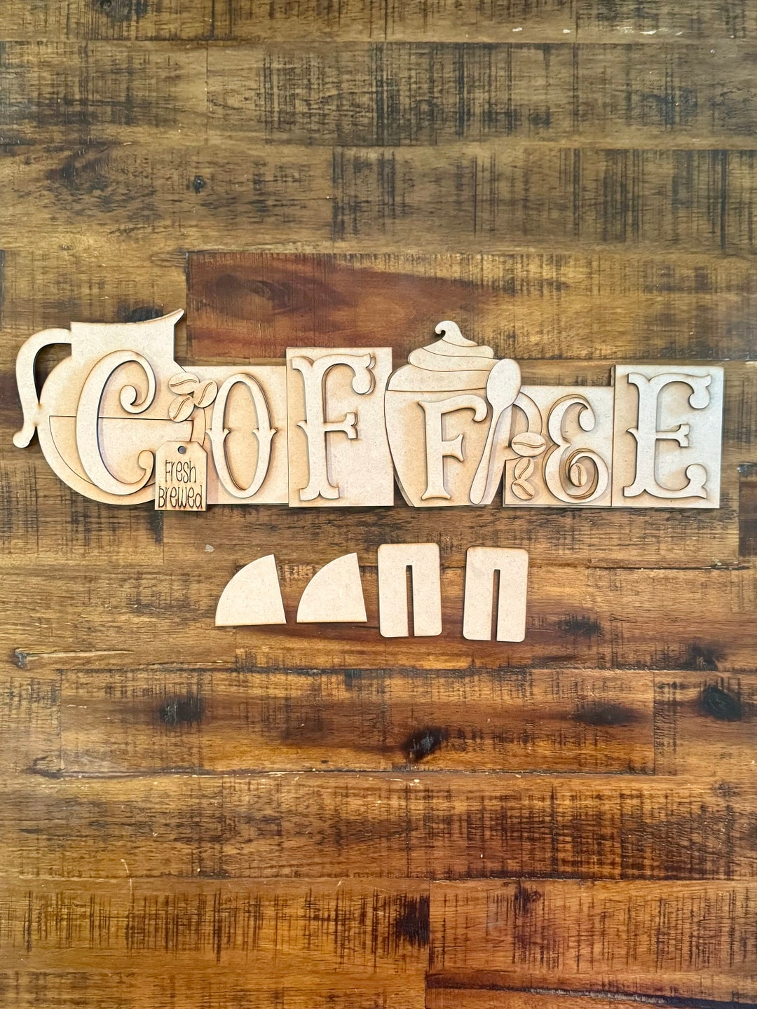 Coffee Pot Word Block | Coffee Stand | Coffee Shelf Sitter | Coffee ...