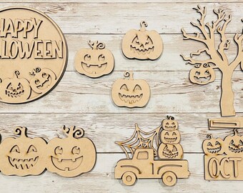 Bandeja de niveles con forma de calabaza de Halloween / Halloween / Calabazas / Halloween / Bandeja de niveles / Bandeja decorativa
