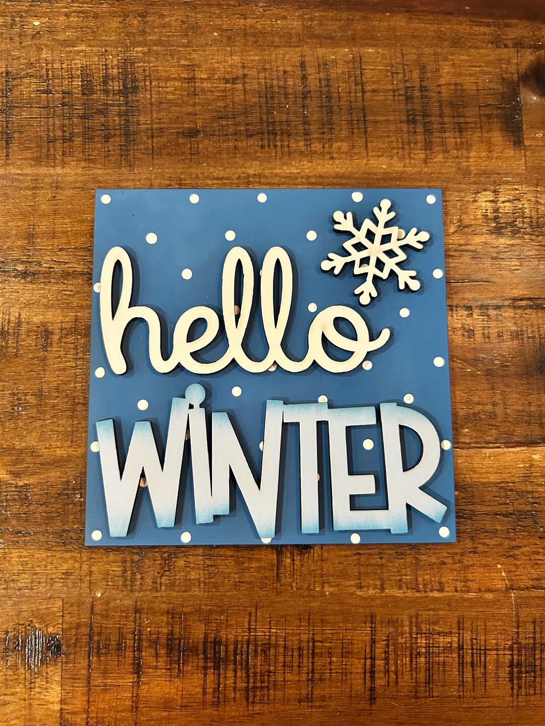Print Hello Insert Value Interchangeable Square Hello Winter Insert | Interchangeable Insert - Etsy