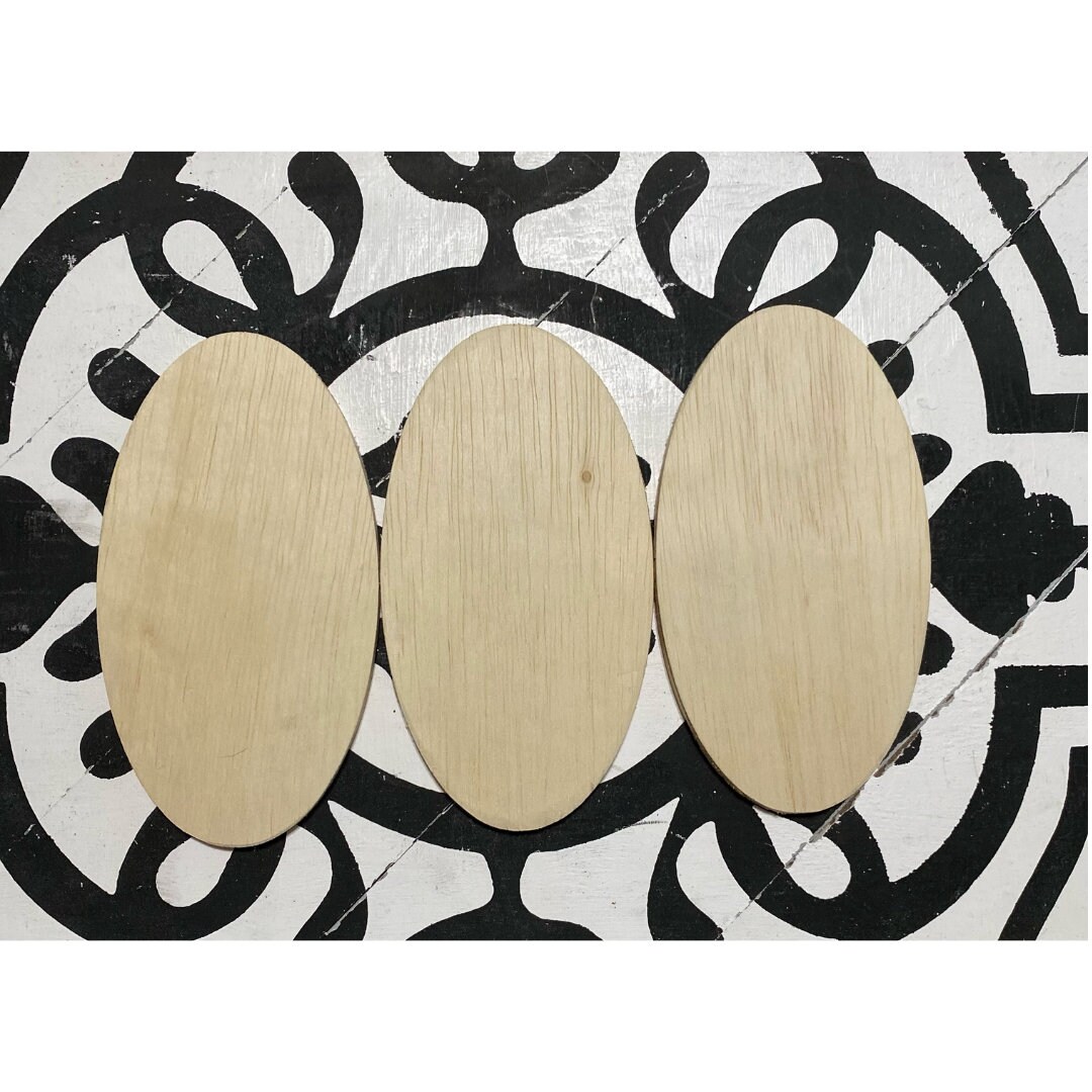 Ovals Set of 3 Ovals 3 Inch Ovals Oval Wood Cutout Etsy