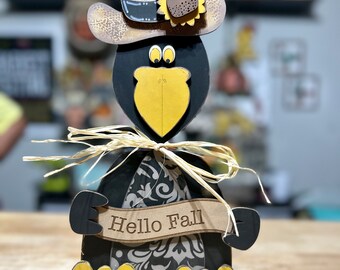 Standing Crow | Fall Bird | Fall Feathered Friend | Crow Cutout
