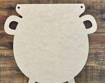 Witches Cauldron | Cauldron wreath attachment, cauldron cutout, halloween decor, unfinished sign