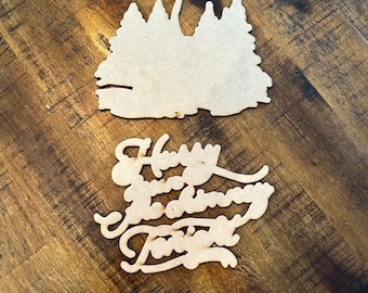 Hurry Down the Chimney | Tree Cutout | Christmas Saying