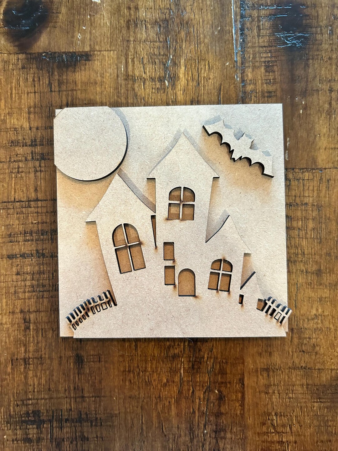 My House Insert Haunted House Interchangeable Insert for Pedestal | Pedestal Attachment ...