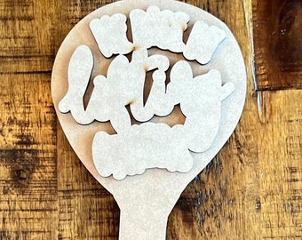 We Rise by Lifting | Balloon MDF Cutout | Balloon Wood Cutout