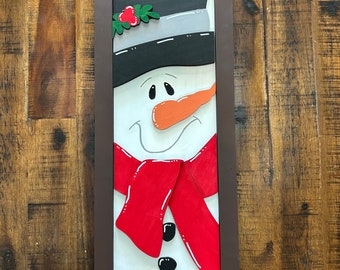 Snowman Frame | Snowman Decorations | Gift for Christmas | Frosty the Snowman | Wood Blanks