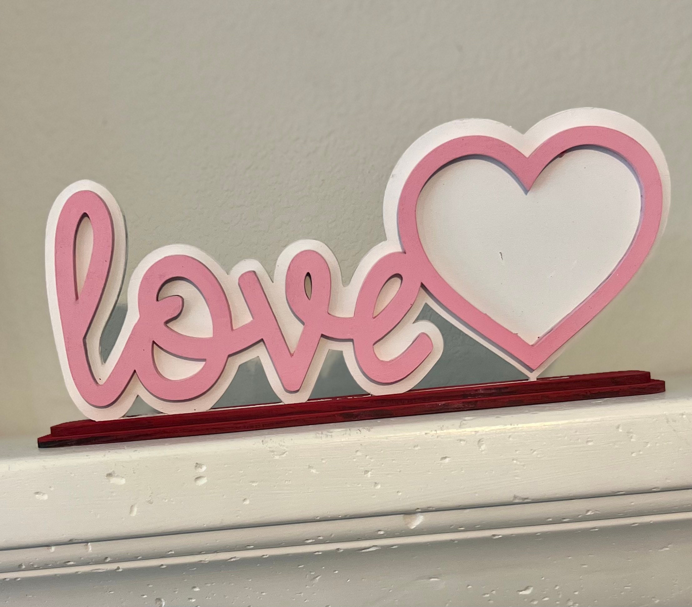 Love Photo Stand | Love | Heart | Photo Frame | Valentine's Day - Etsy