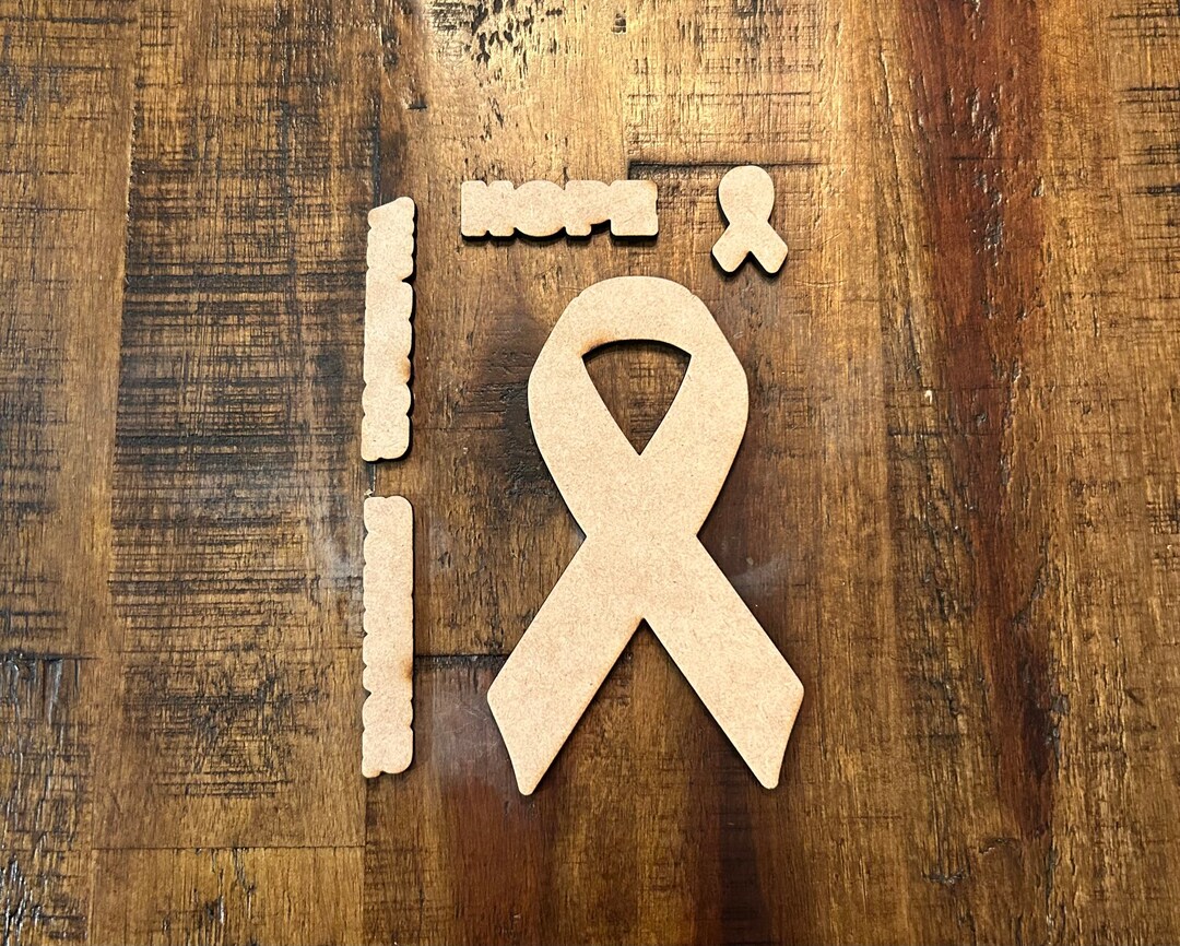 Hope Awareness Ribbon | Cancer Awareness | Hope | Ribbon Cutout - Etsy