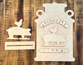 Farm Fresh Organic | April Club | Farm Fresh | Pig Cutout | Chicken Cutout | Milk Jug Cutout
