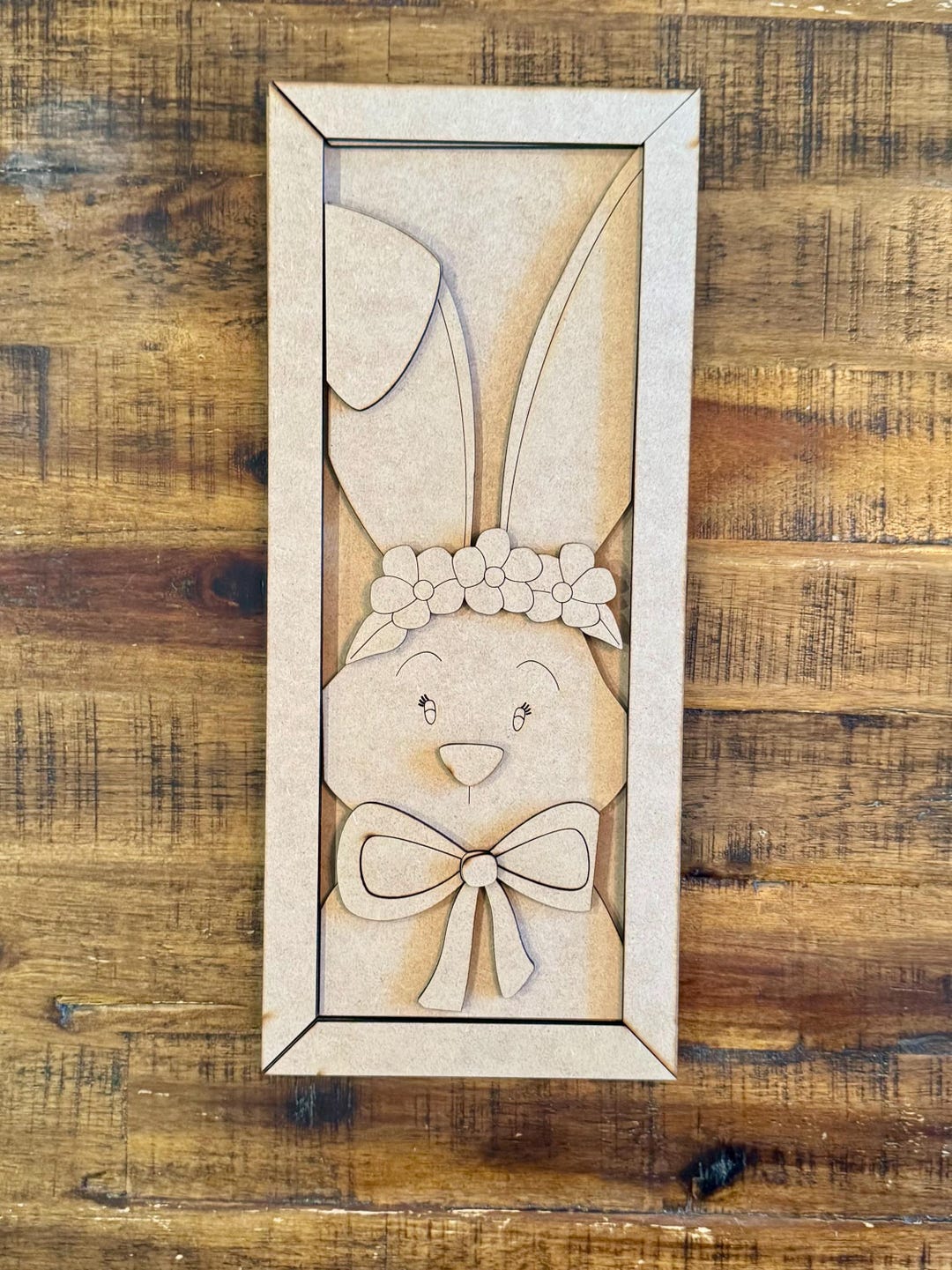 Easter Frame Rabbit Rabbit Frame Girl | Easter Decor | Bunnies - Etsy