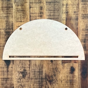 Macramé halve cirkel | Macraméhoutuitsparing | Halve cirkel uitsnede | Macramé-uitsparing van mdf-hout