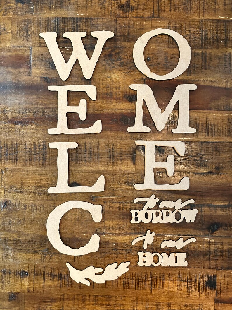 Welcome to Our Burrow | Welcome | Porch Leaner - Etsy