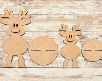 Reindeer Family Antlers Reindeer Cutouts Reindeer - Etsy