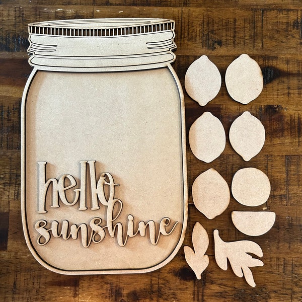 Bold Lemons | Mason Jar | Canning | Hello Sunshine | DIY Lemon Project | Laser Cut Lemons